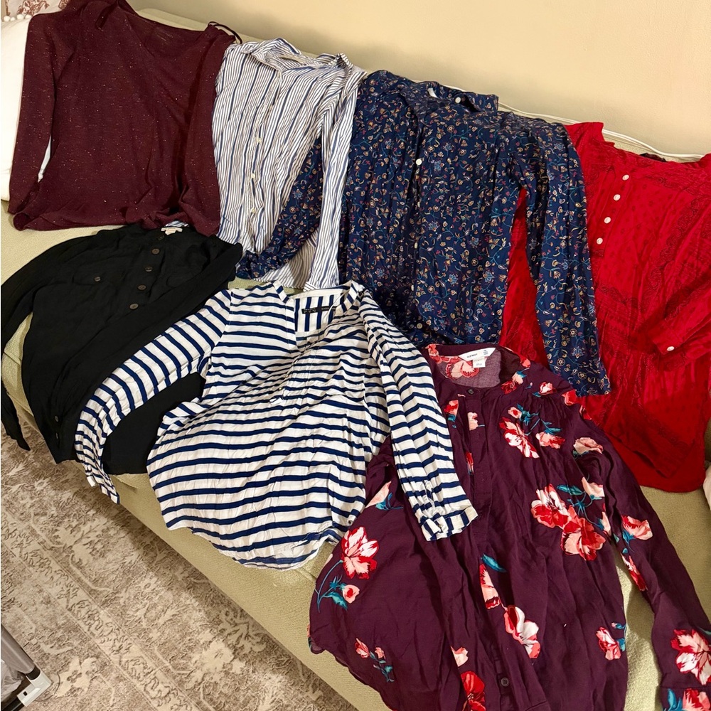 Blouses and Tops Fun Colorful Playful Professional Work Collection 7 Lot/Bundle
